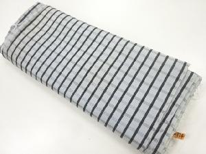 アンティーク　格子模様織出し着物洗い張り